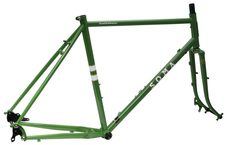 Bikehighway.com - Soma Frameset Grand Randonneur Touring Road Disc Frameset - Moss Green