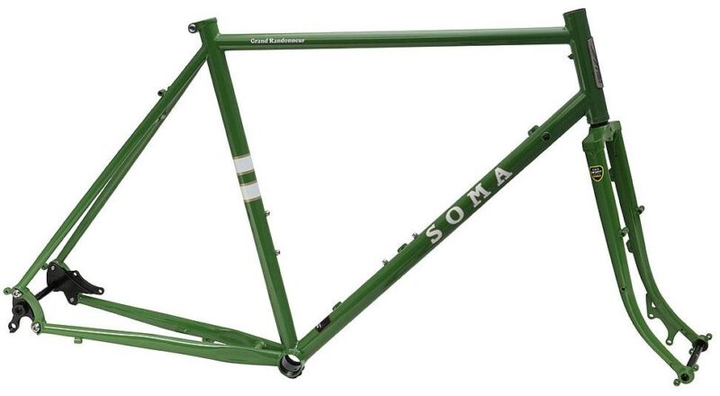 Bikehighway.com - Soma Frameset Grand Randonneur Touring Road Disc Frameset - Moss Green