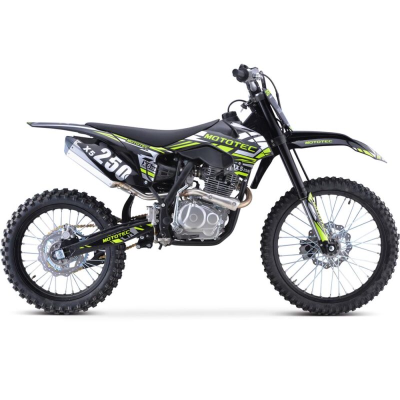 Bikehighway.com - MotoTec X5 250cc 4-Stroke Gas Dirt Bike - Black