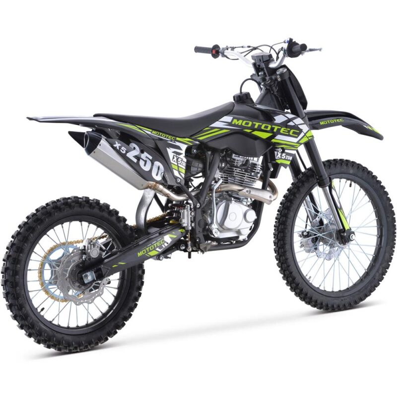 Bikehighway.com - MotoTec X5 250cc 4-Stroke Gas Dirt Bike - Black