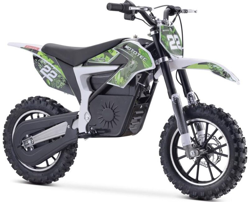 Bikehighway.com - MotoTec 36v 500w Demon Electric Dirt Bike - Green