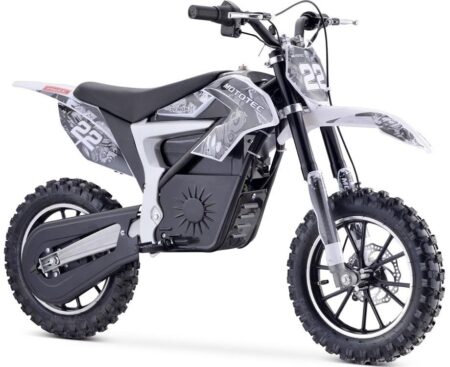 MotoTec 36v 500w Demon Electric Dirt Bike - White-0