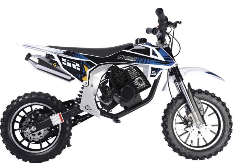 MotoTec Warrior 52cc 2 Stroke Kids Gas Dirt Bike - Black-3079227