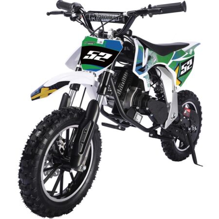 Bikehighway.com - MotoTec Warrior 52cc 2-Stroke Kids Gas Dirt Bike Green