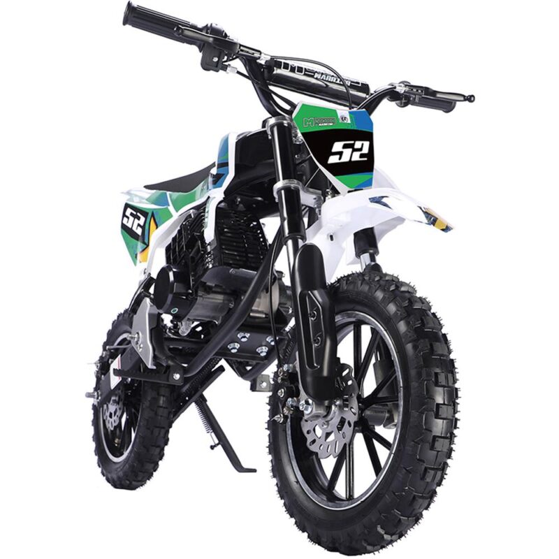 Bikehighway.com - MotoTec Warrior 52cc 2-Stroke Kids Gas Dirt Bike Green