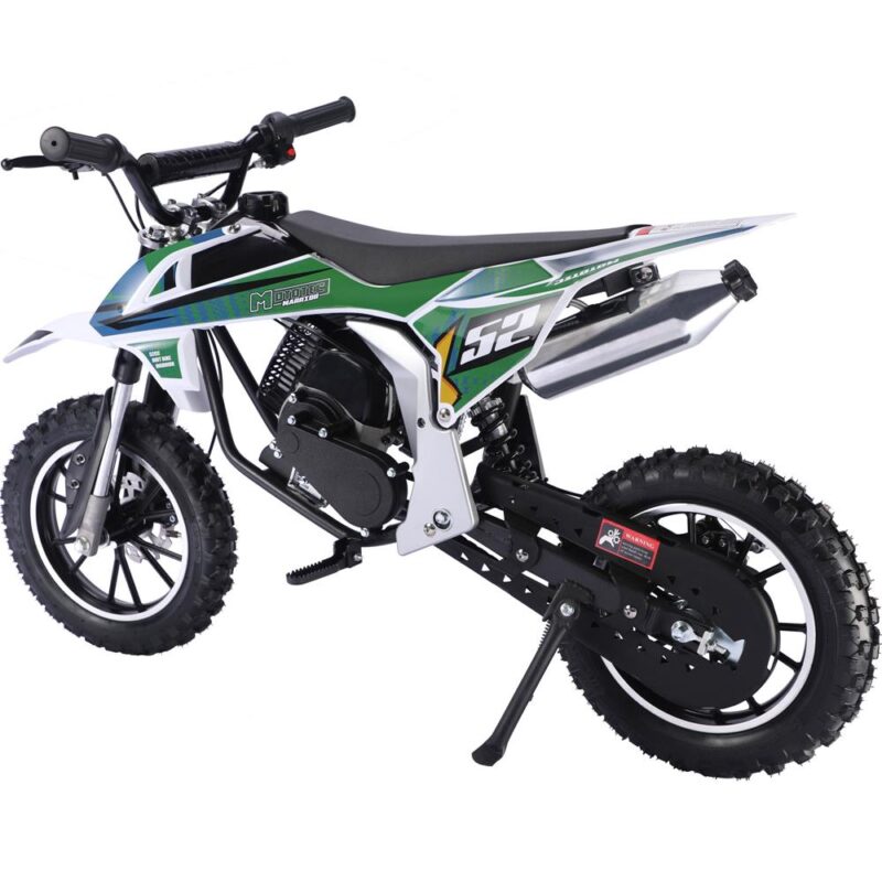 Bikehighway.com - MotoTec Warrior 52cc 2-Stroke Kids Gas Dirt Bike Green