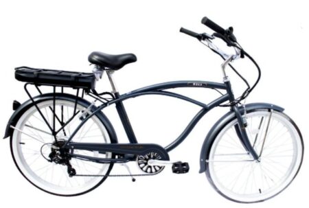 Bikehighway.com - Micargi Bali Men's Step Thru 7 Speed Pedal Assist Electric Beach Cruiser