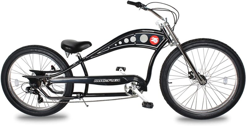 Micargi Vancouver Chopper Stretch Beach Cruiser Bike - 7 Speed-3079466