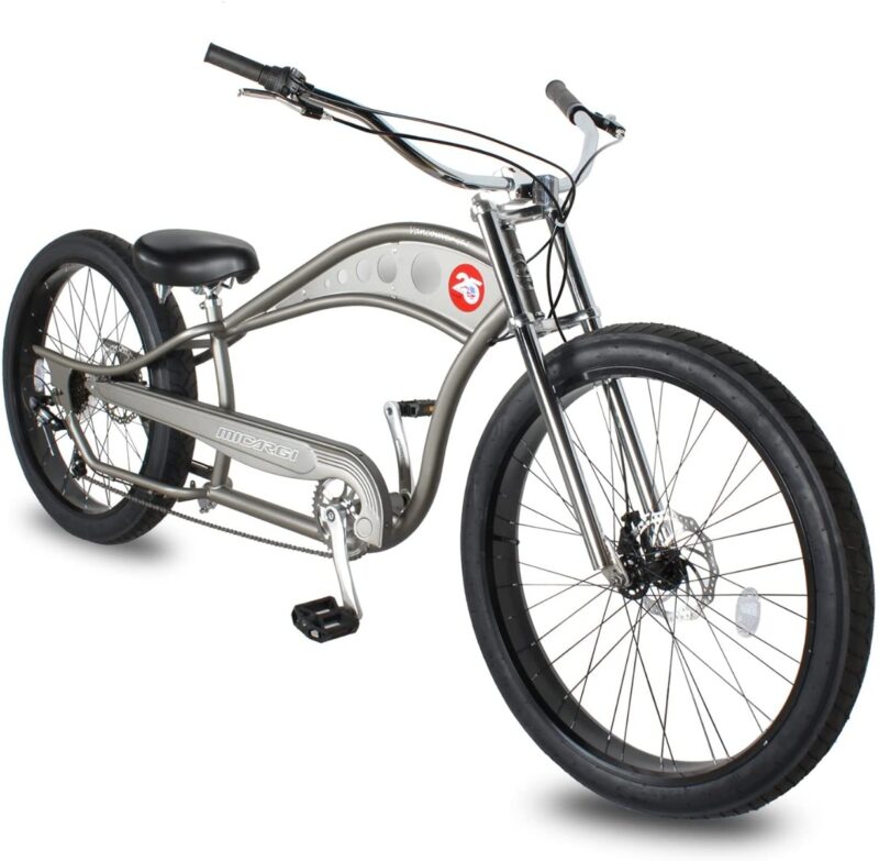 Bikehighway.com - Micargi Vancouver Chopper Stretch Beach Cruiser Bike - 7 Speed