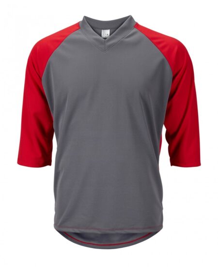 Bikehighway.com - Gray/Red Men's Mountain Bike Cycling Jersey