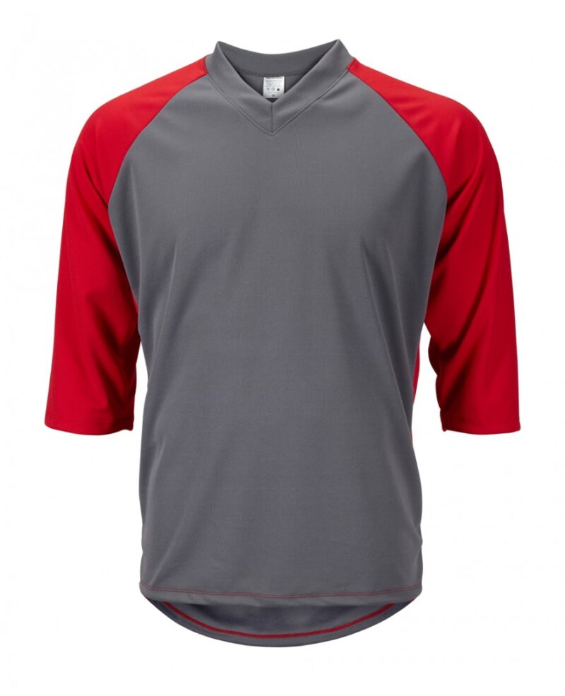 Bikehighway.com - Gray/Red Men's Mountain Bike Cycling Jersey