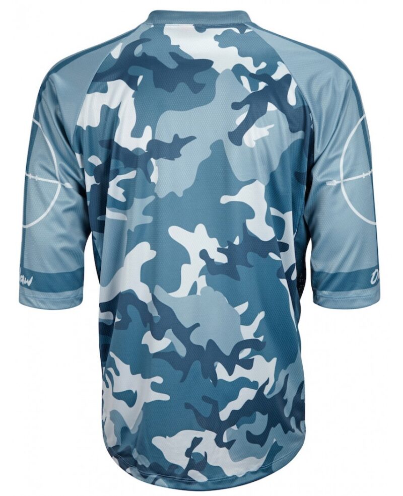 Bikehighway.com - Outlaw Blue Camo Mountain Bike Cycling Jersey Back