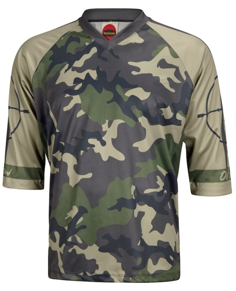 Bikehighway.com - Outlaw Green Camo Mountain Bike Cycling Jersey