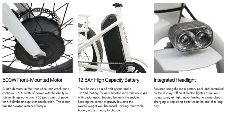 Eunorau New-Trike Step-Thru Fat Tire Electric Folding Tricycle-3080125