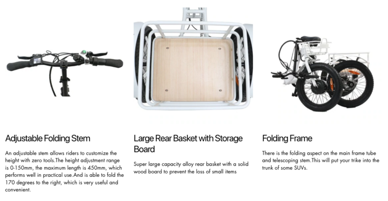 Eunorau New-Trike Step-Thru Fat Tire Electric Folding Tricycle-3080127