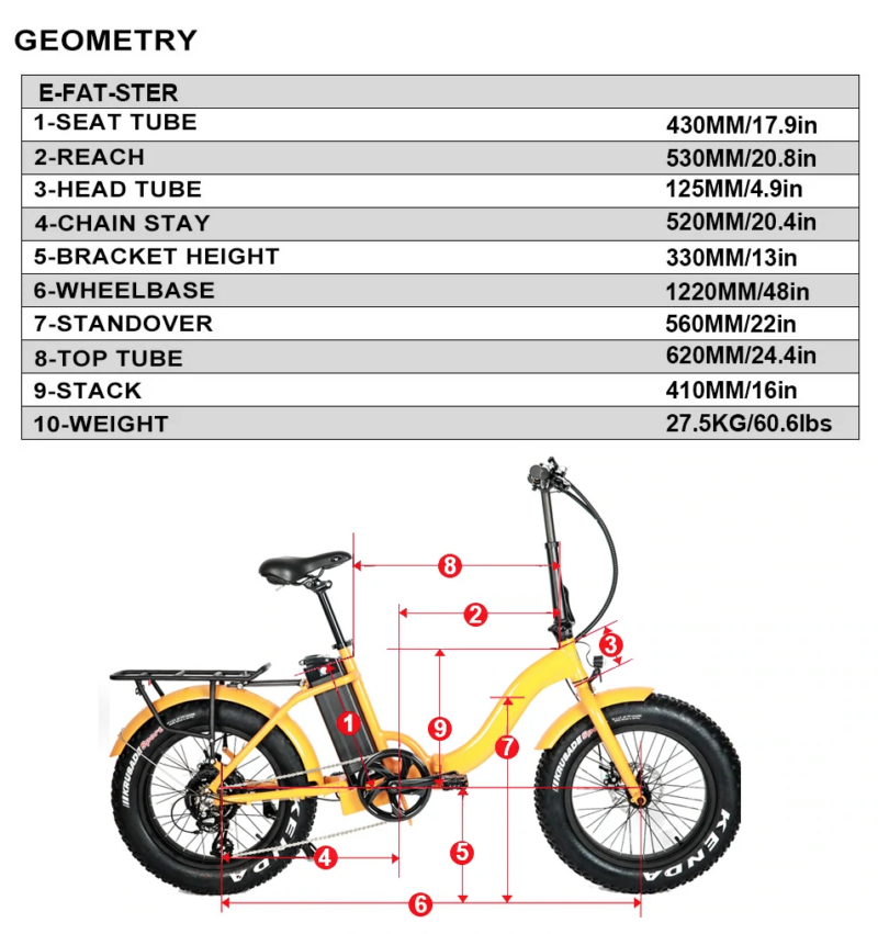 Eunorau E-Fat-Step-thru Fat Tire Electric Folding Bicycle-3080101