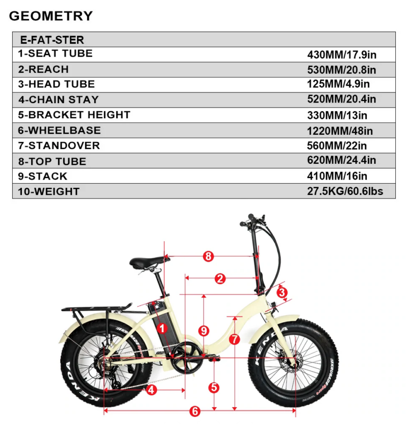 Eunorau E-Fat-Step-thru Fat Tire Electric Folding Bicycle-3080105