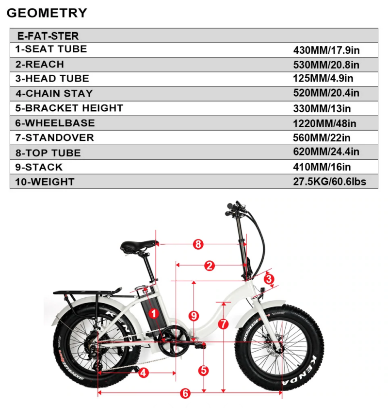 Eunorau E-Fat-Step-thru Fat Tire Electric Folding Bicycle-3080109