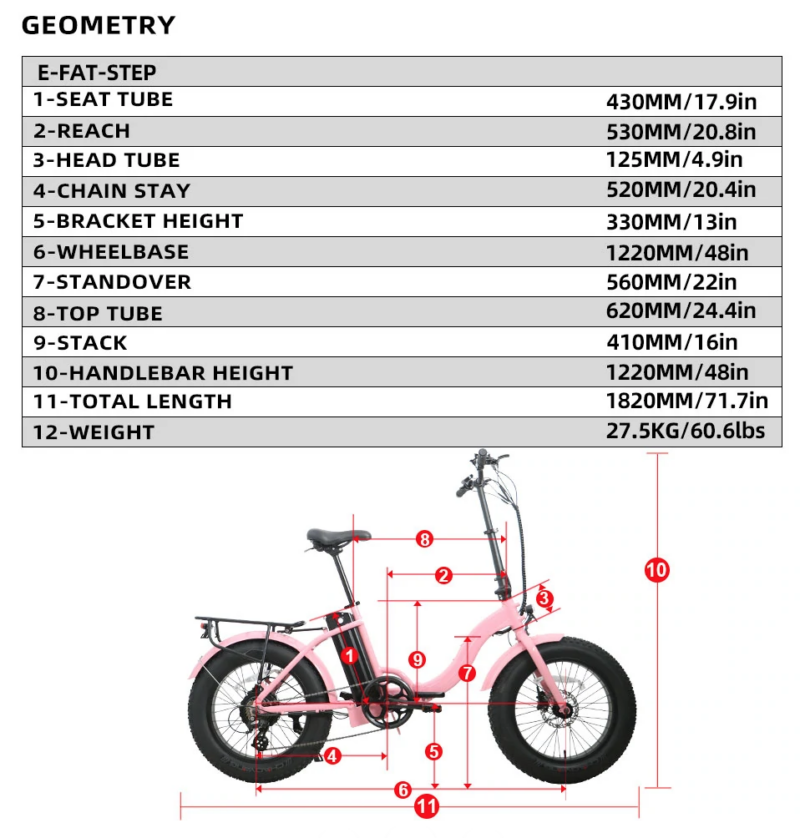 Eunorau E-Fat-Step-thru Fat Tire Electric Folding Bicycle-3080114