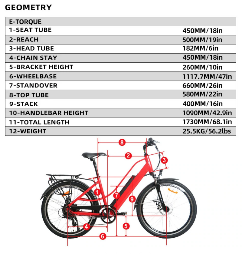 Eunorau E-Torque Step-Thru Electric Bicycle-3080094