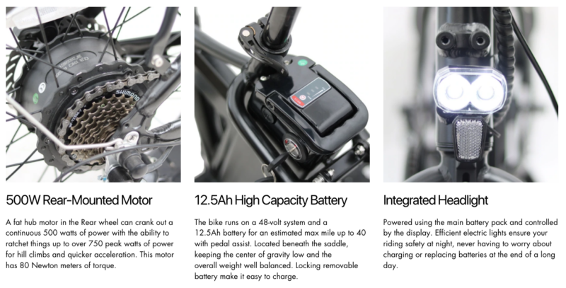 Eunorau E-Fat-MN Fat Tire Step-Thru Electric Folding Bicycle-3080024