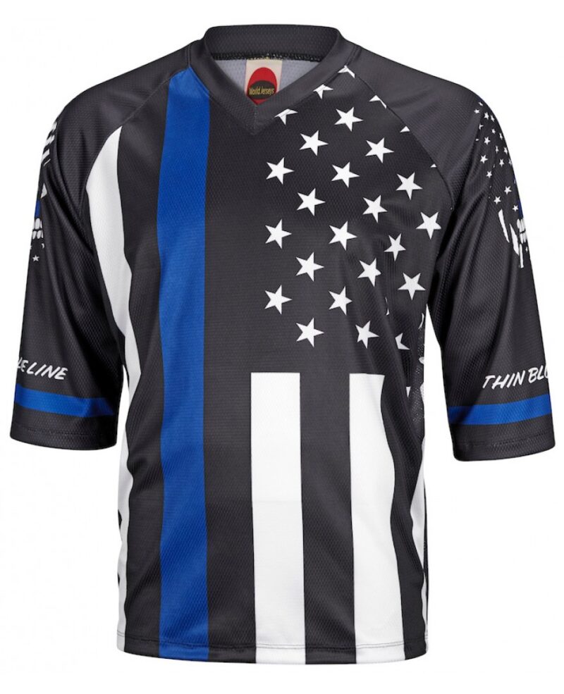 Bikehighway.com - Thin Blue Line Mens Mountain Bike Cycling Jersey