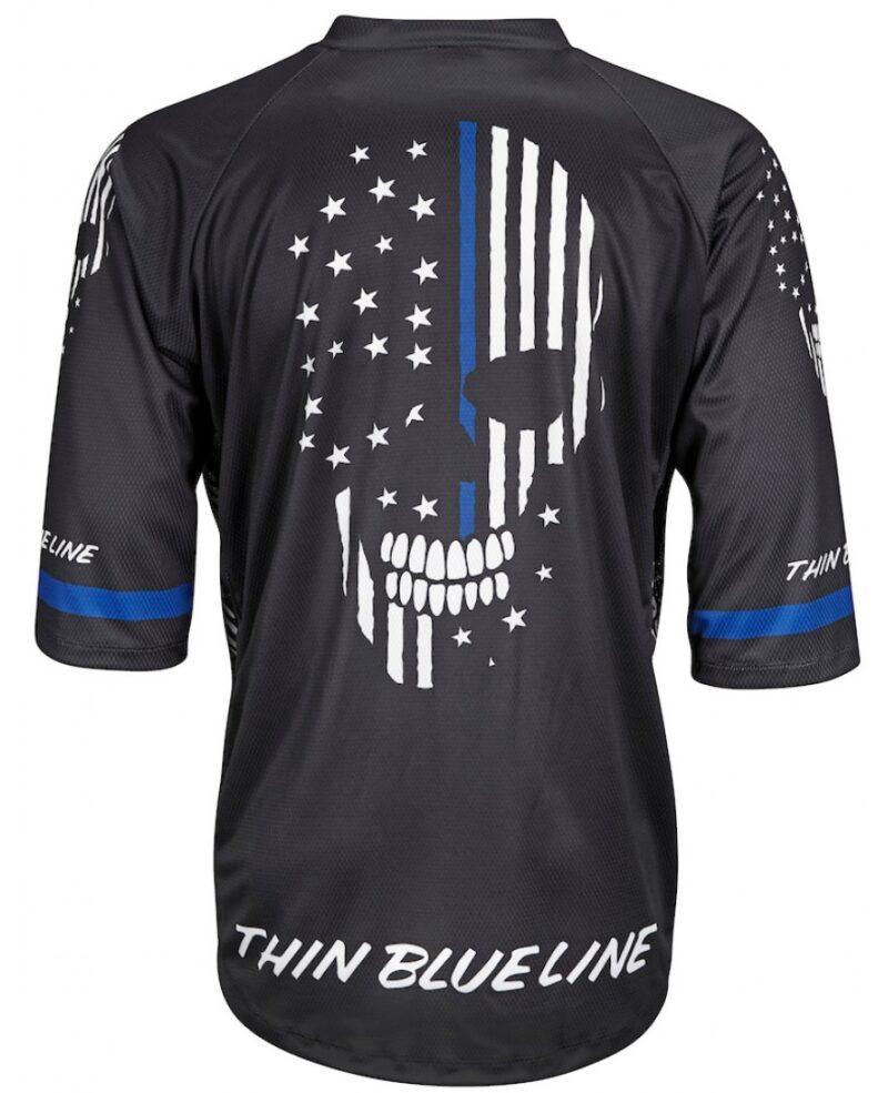 Bikehighway - Thin Blue Line Mens Mountain Bike Cycling Jersey Back