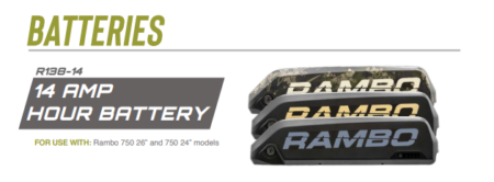 Rambo Battery for Ryder Bike 14 AH