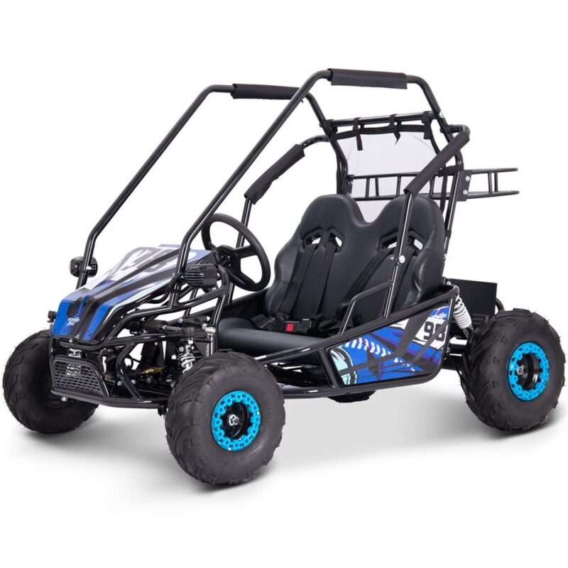 Bikehighway.com - MotoTec Mud Monster XL 60v 2000w Electric Go Kart Full Suspension Blue