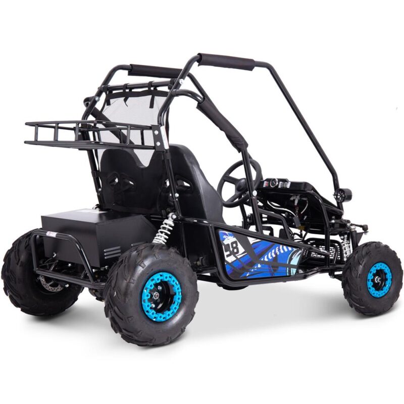 Bikehighway.com - MotoTec Mud Monster XL 60v 2000w Electric Go Kart Full Suspension Blue