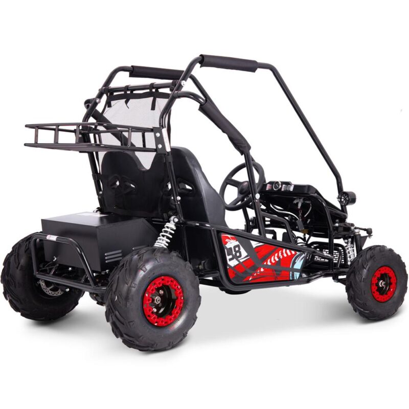 Bikehighway.com - MotoTec Mud Monster XL 60v 2000w Electric Go Kart Full Suspension Red