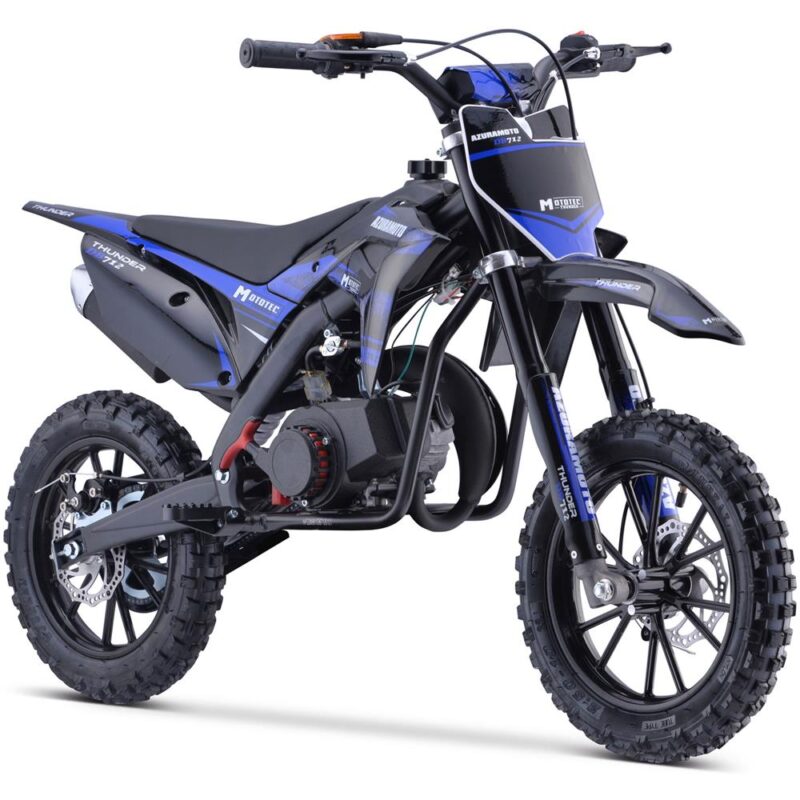 Bikehighway.com - MotoTec Thunder 50cc 2-Stroke Kids Gas Dirt Bike Blue