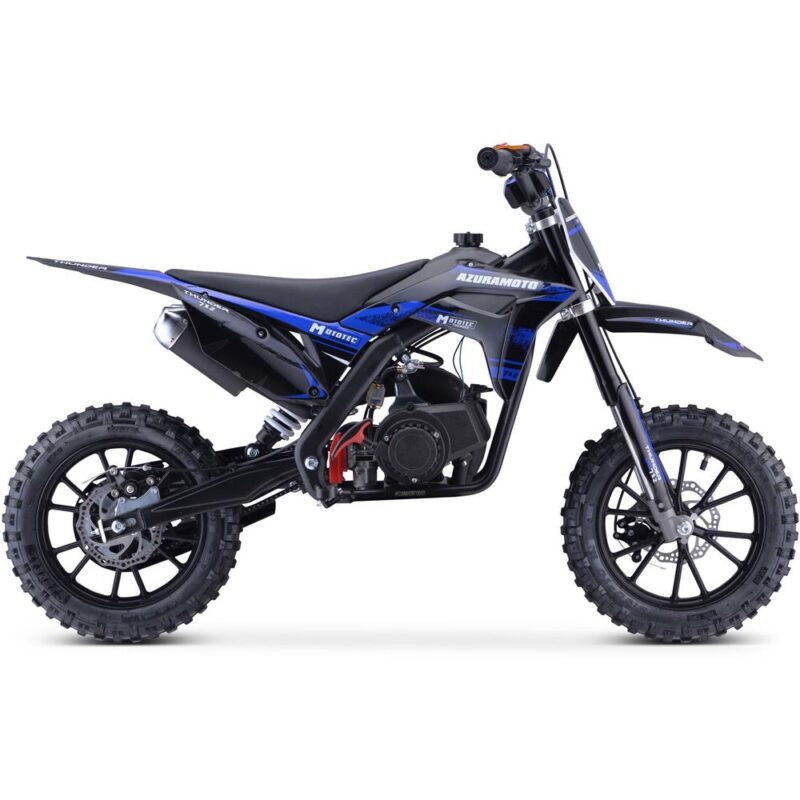 Bikehighway.com - MotoTec Thunder 50cc 2-Stroke Kids Gas Dirt Bike Blue