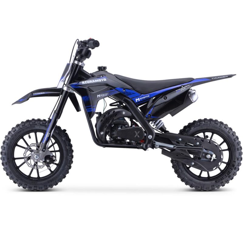 Bikehighway.com - MotoTec Thunder 50cc 2-Stroke Kids Gas Dirt Bike Blue