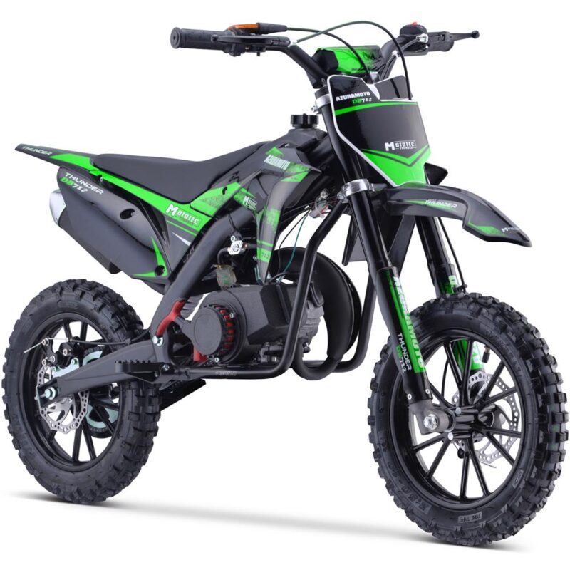 MotoTec Thunder 50cc 2-Stroke Kids Gas Dirt Bike Green