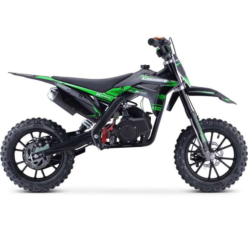 MotoTec Thunder 50cc 2-Stroke Kids Gas Dirt Bike Green