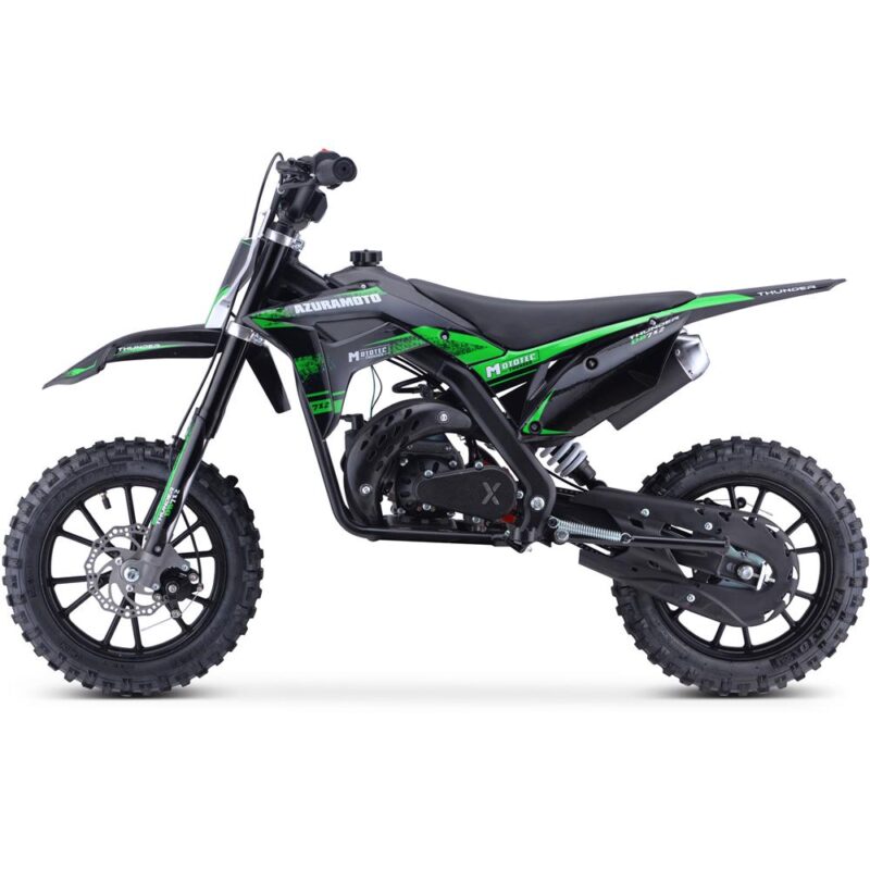 MotoTec Thunder 50cc 2-Stroke Kids Gas Dirt Bike Green