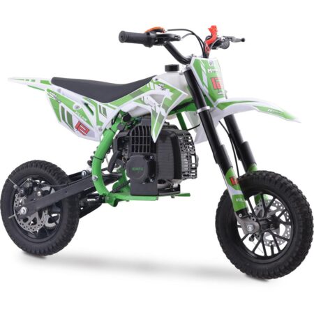 Bikehighway.com - MotoTec Villain 52cc 2-Stroke Kids Gas Dirt Bike Green