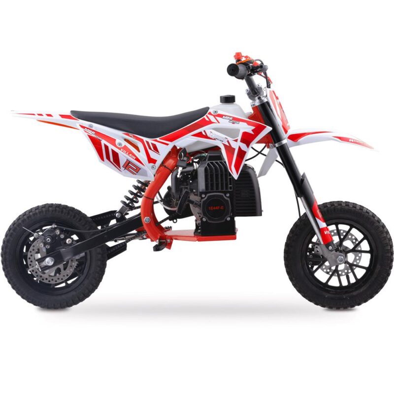 Bikehighway.com - MotoTec Villain 52cc 2-Stroke Kids Gas Dirt Bike Red