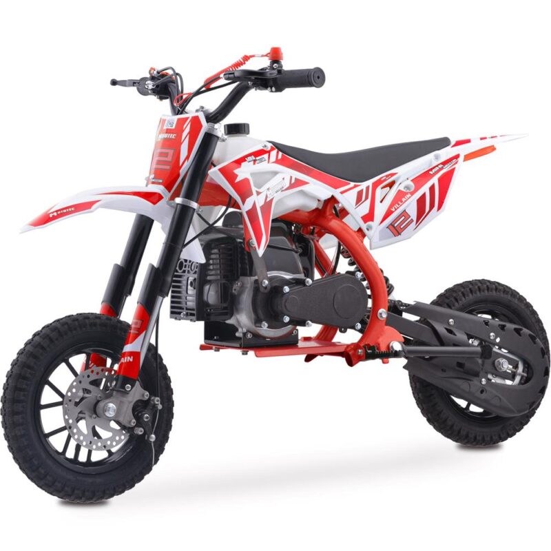 Bikehighway.com - MotoTec Villain 52cc 2-Stroke Kids Gas Dirt Bike Red