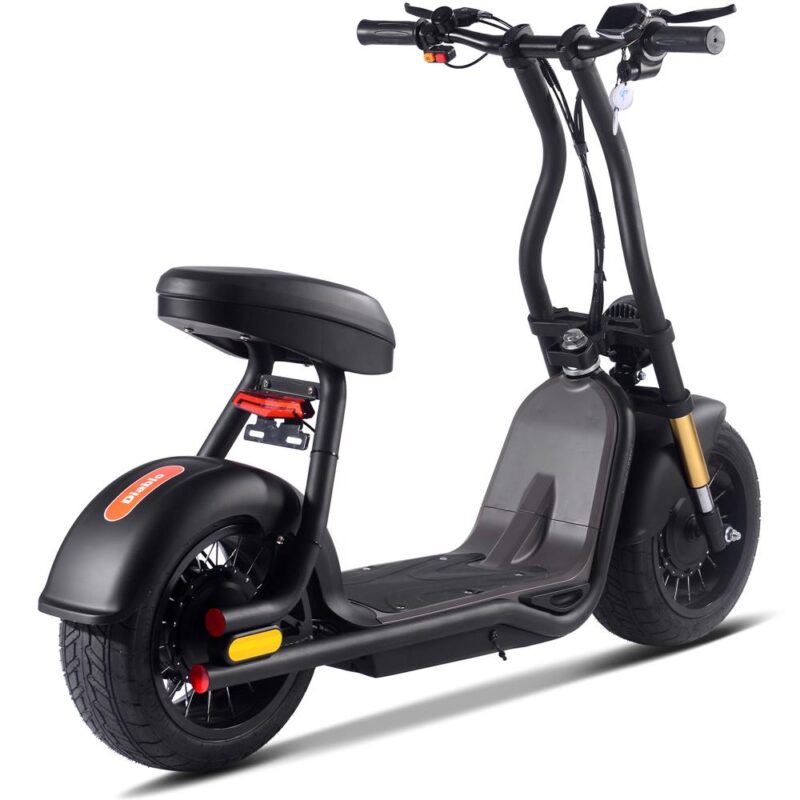 Bikehighway.com - MotoTec Diablo 48v 1000w Lithium Electric Scooter Black