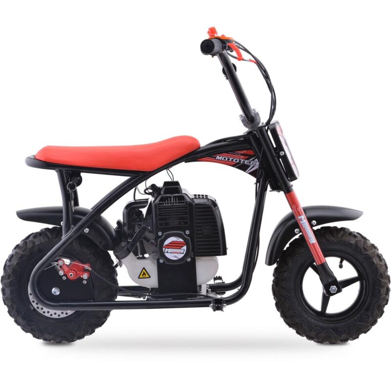 Bikehighway.com - MotoTec Bandit 52cc 2-Stroke Kids Gas Mini Bike Red