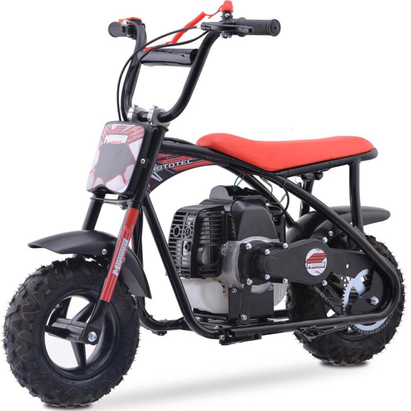 Bikehighway.com - MotoTec Bandit 52cc 2-Stroke Kids Gas Mini Bike Red