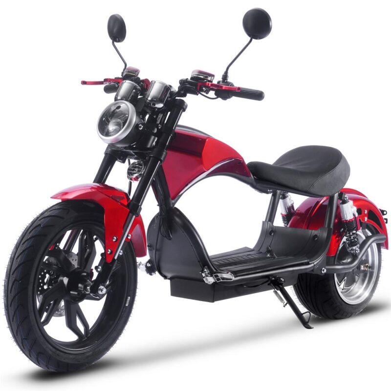 Bikehighway.com - MotoTec Raven 60v 30ah 2500w Lithium Electric Scooter Red