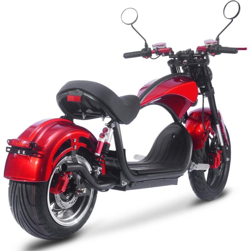 Bikehighway.com - MotoTec Raven 60v 30ah 2500w Lithium Electric Scooter Red