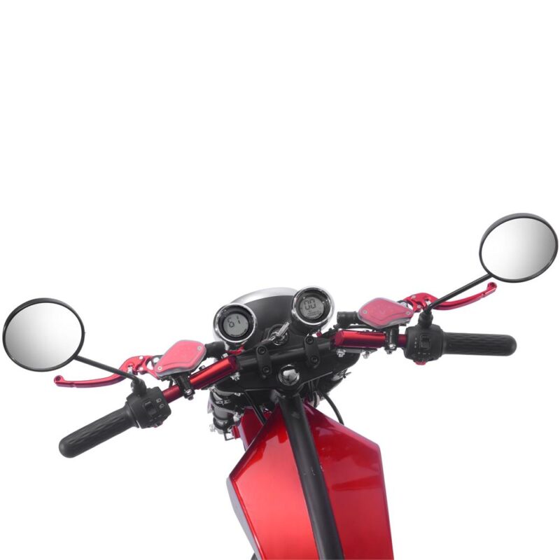 MotoTec Raven 60v 30ah 2500w Lithium Electric Scooter Red-3082996