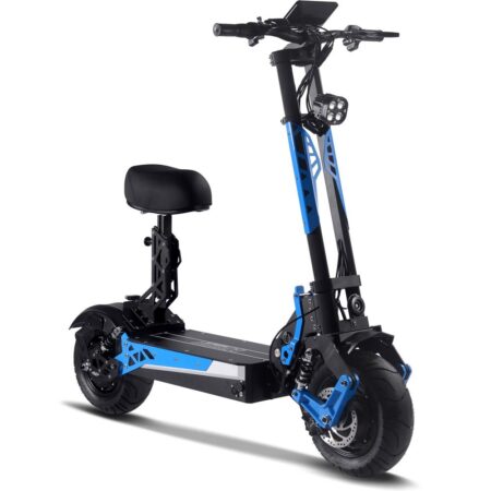 Bikehighway.com - MotoTec Switchblade 60v 4000w Lithium Electric Scooter Blue