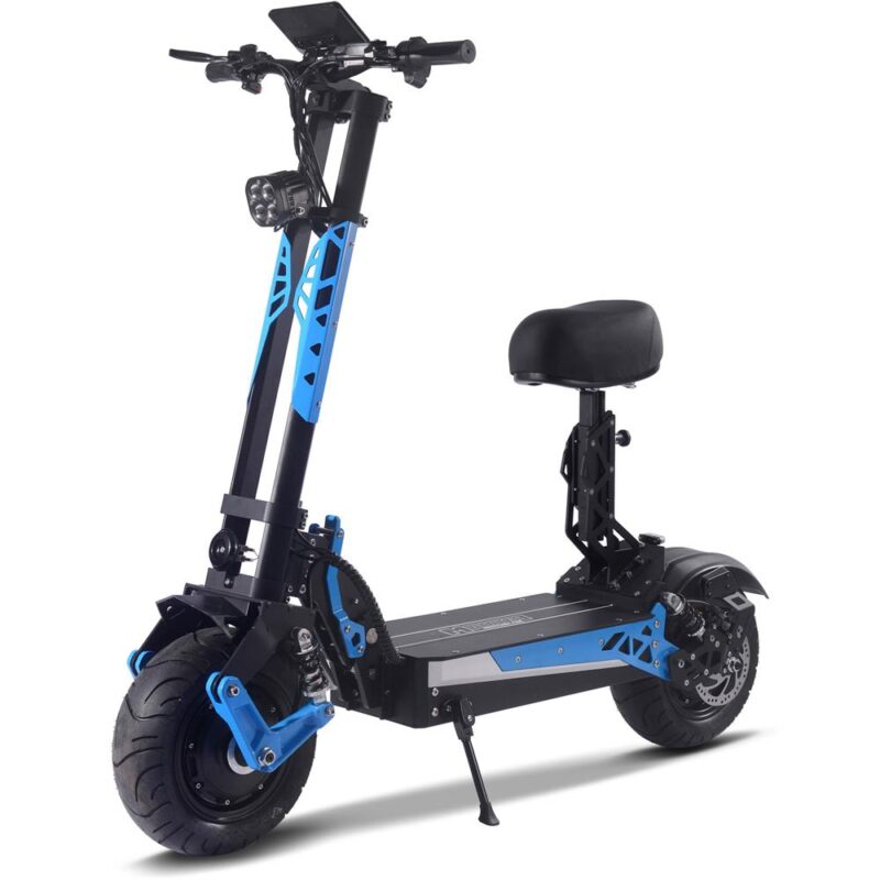 Bikehighway.com - MotoTec Switchblade 60v 4000w Lithium Electric Scooter Blue