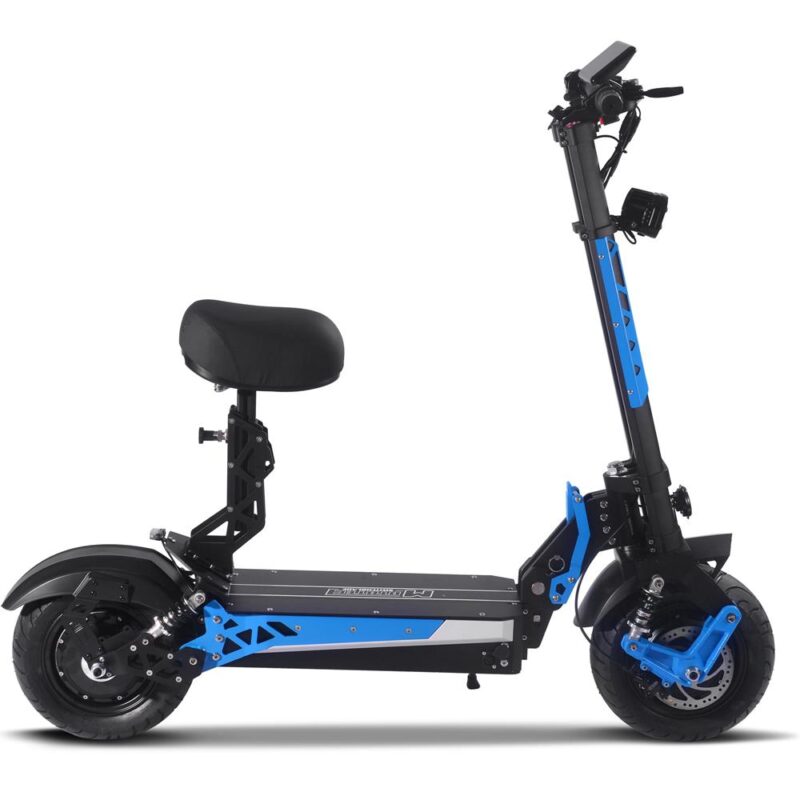 Bikehighway.com - MotoTec Switchblade 60v 4000w Lithium Electric Scooter Blue