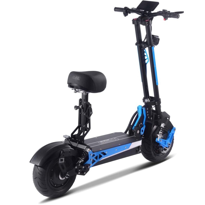 Bikehighway.com - MotoTec Switchblade 60v 4000w Lithium Electric Scooter Blue